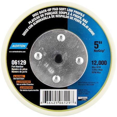 Sanding Disc, Color Yellow, 12, 000 RPM MPN:63642506129