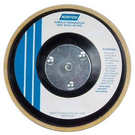 Hook/Loop Disc Backup Pad, 5 in Dia, PK5 MPN:66261059360