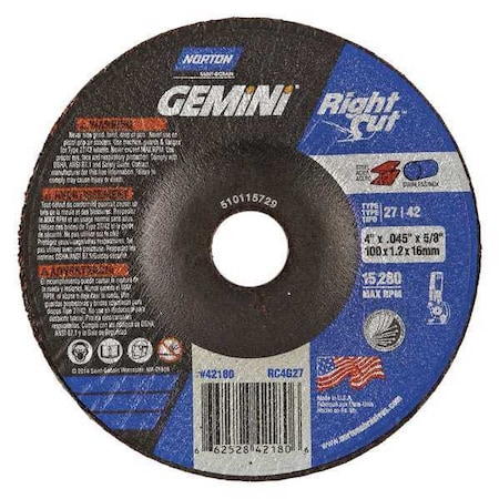 Depressed Center WHEELS4 X .045 X 5/8 MPN:66252842180