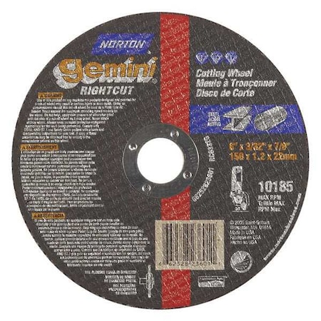 6X3/32X7/8 Gemini Type 01 Right Cut Straight Whe MPN:66252823601
