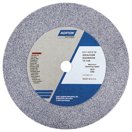 6X1-1/2X1/2 TYPE06 Straight Cup Wheel 32A46-Kvbe MPN:66252838458