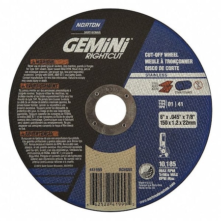 A36Q-150X1.0X22.2-T41 Nor-Gemini MPN:66252841999