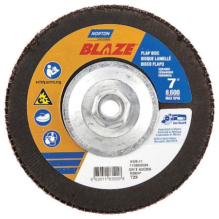 Fd T29 7X5/8T 60GRIT Blaze MPN:66261183500