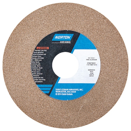 Grinding Wheel, 5in.Dia, AO, 100/120G, Brown MPN:07660788201