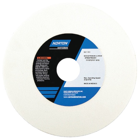 Grinding Wheel, T1, 6x1x1, AO, 60G, White MPN:07660788261
