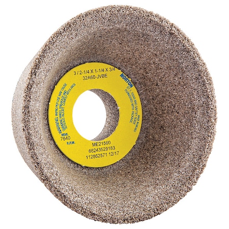 Flaring Cup Toolroom Wheel, 3 in. dia. MPN:66243529183