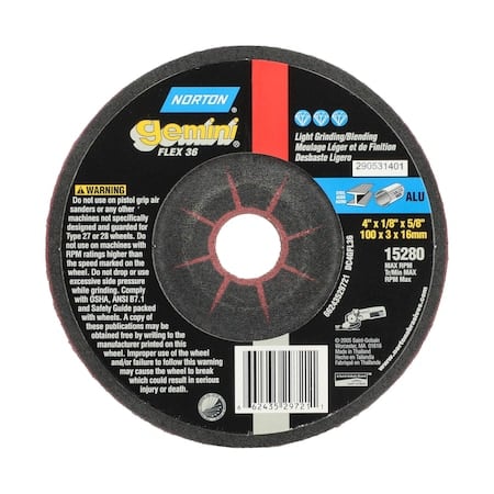 Grinding Wheel, Flexible, 4 1/8