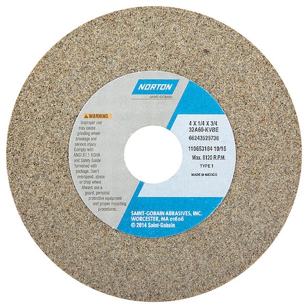 Grinding Wheel, T1, 4x1/4x3/4, AO, 60G, PK5 MPN:66243529736