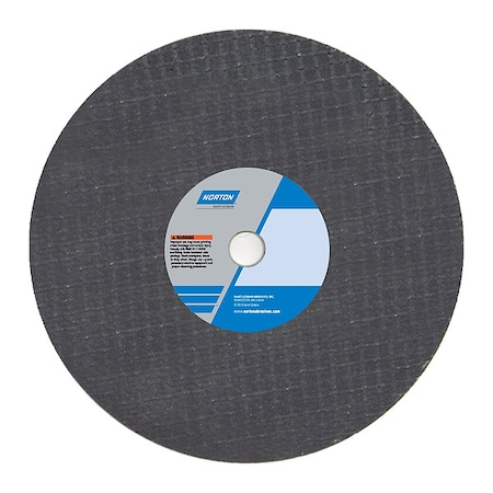 Cut-Off Wheel, Type 1, 6 in Dia, 0.0625 in Thick, 1/2 in Arbor Hole Size, Aluminum Oxide, 36 Grit MPN:66252822969
