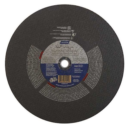 Abrasive Cut-Off Wheel, Type 1, 14 in Dia, 0.1563 in Thick, 1 in, 20 mm Arbor Hole Size, 24 Grit MPN:66252832521