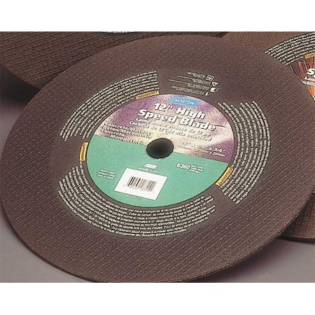 Abrasive Cut-Off Wheel, Type 1, 14 in Dia, 0.125 in Thick, 1 in, 20 mm Arbor Hole Size, 24 Grit MPN:66252835387