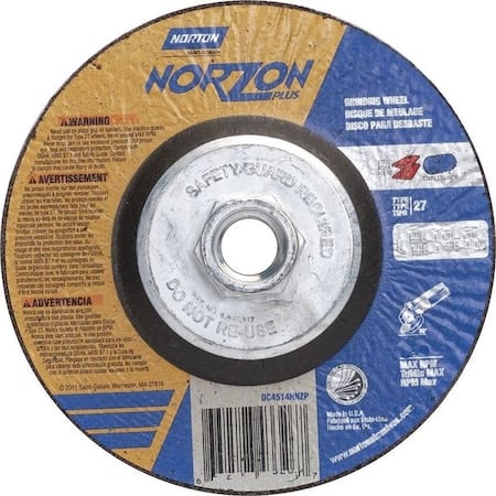 Cut-Off & Grinding Wheel, Type 27, 6 in Dia, 0.125 in Thick, 5/8