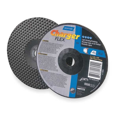 Depressed Center Grinding Wheel, Type 29, 4 1/2 in Dia, 0.125 in Thick, 5/8