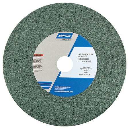 Grinding Wheel, 10 in. Dia, SC, 60 G, Green MPN:66253116265