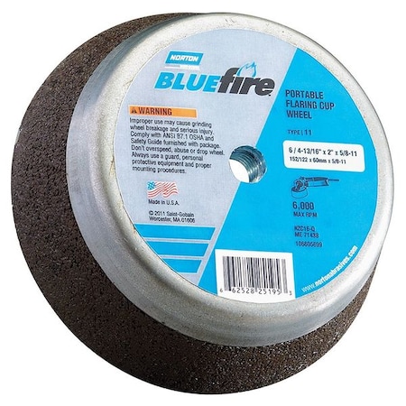 Flaring Cup Wheel, Type 11, Face Dia. 5 In MPN:66253146920