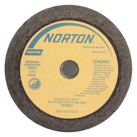 Flaring Cup Wheel, Type 11, Face Dia. 6 In MPN:66253146922