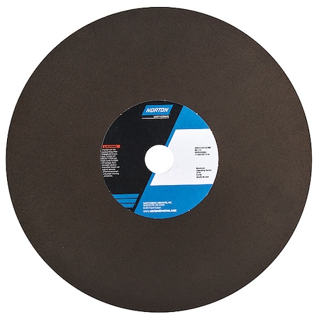 Abrasive Cut-Off Wheel, Type 1, 350 mm Dia, 2.5 mm Thick, 32 mm Arbor Hole Size, Aluminum Oxide MPN:66253322863