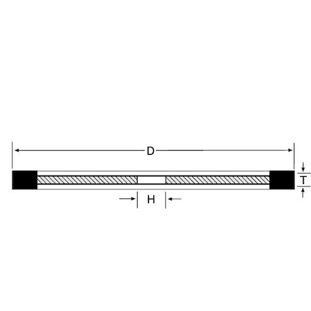 Grinding Wheel, Type 1, 6 in Dia, 1/16 in Thick, 1 1/4 in Arbor Hole Size, Diamond, 100 Grit MPN:69014191858