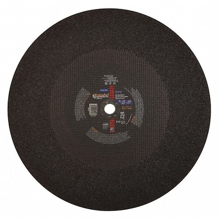 Abrasive Cut-Off Wheel, Type 1, 20 in Dia, 0.1875 in Thick, 1 in Arbor Hole Size, Aluminum Oxide MPN:69078609034