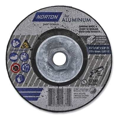 4-1/2 X 1/4 X 5/8 IN. Grinding Wheel Aluminum A MPN:66252849374