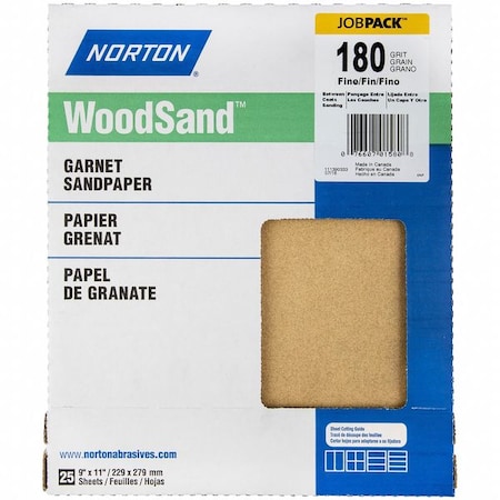 Sandpaper Sheet, Grit 180, 11