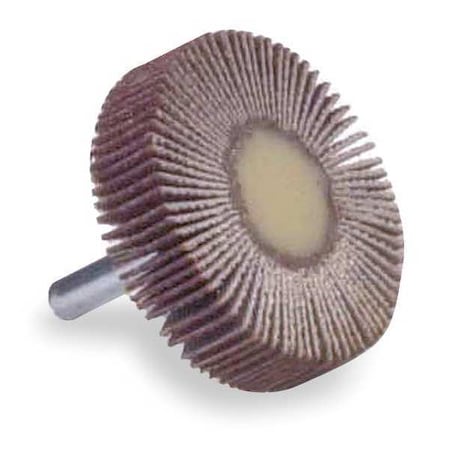 Flap Wheel, 2 1/2 in Dia, 1 in W, P80 Grit MPN:63642502609