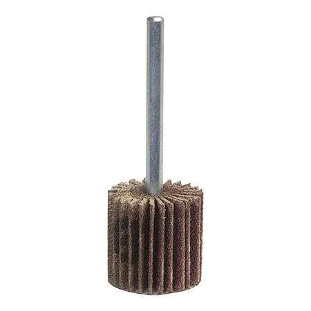 Flap Wheel, 3 in Dia, 1 in W, P80 Grit MPN:63642502621