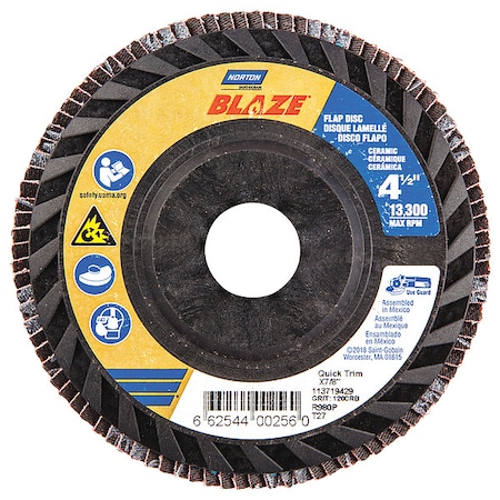Fiber Disc, 4 1/2 in Dia, 7/8in Arbor MPN:66254400256