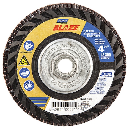 Fiber Disc, 4 1/2 in Dia, 5/8in Arbor MPN:66254400261