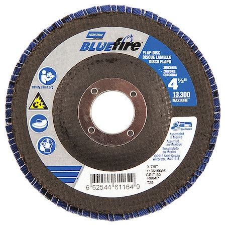 Fiber Disc, 4 1/2 in Dia, 7/8in Arbor MPN:66254461164