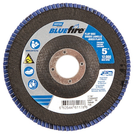 Fiber Disc, 5 in Dia, 7/8in Arbor, P80 Grit MPN:66254461178