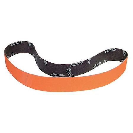 Sanding Belt, 4 in W, 60 in L, Coated, Ceramic, 24 Grit, Extra Coarse, Blaze R980P, Orange MPN:66254461488