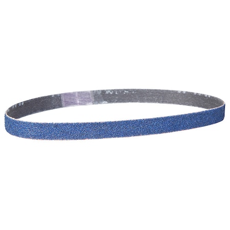 Sanding Belt, 1/8 in W, 18 in L, Coated, Zirconia Alumina, 60 Grit, Coarse, BlueFire R823P, Blue MPN:66254491535
