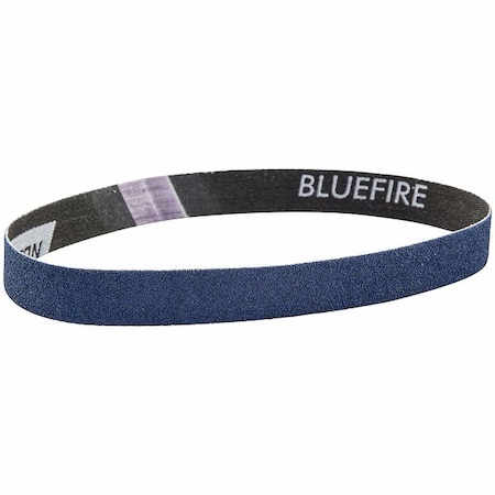 Sanding Belt, Coated, Zirconia Alumina, 40 Grit, Extra Coarse, BlueFire R887D, Blue MPN:66254492526