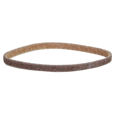 Surface-Conditioning Belt, 1/4 in W, 18 in L, Non-Woven, Aluminum Oxide, Not Applicable Grit, Brown MPN:66261011420