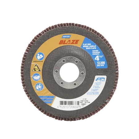 Flap Disc, Ceramic, Type 27, 4 1/2