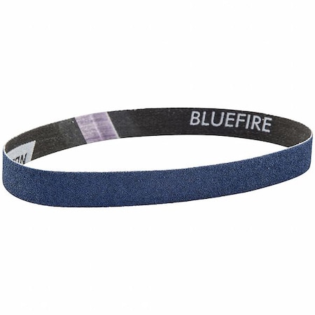 Sanding Belt, Coated, Zirconia Alumina, 100 Grit, Medium, BlueFire R823P, Blue MPN:66261038911