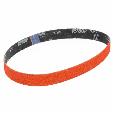 Sanding Belt, Coated, Ceramic, 40 Grit, Extra Coarse, Blaze R980P, Blaze MPN:66261053470