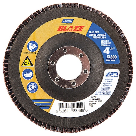Arbor Mount Flap Disc, 4-1/2in, 80, Medium MPN:66261183489