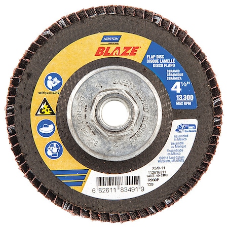 Arbor Mount Flap Disc, 4-1/2in, 40, Coarse MPN:66261183491