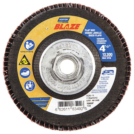 Arbor Mount Flap Disc, 4-1/2in, 60, Med. MPN:66261183492