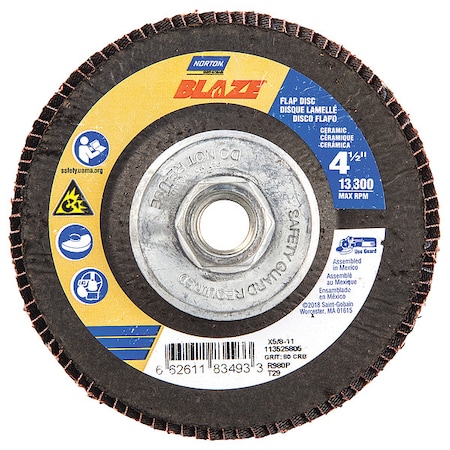 Arbor Mount Flap Disc, 4-1/2in, 80, Medium MPN:66261183493