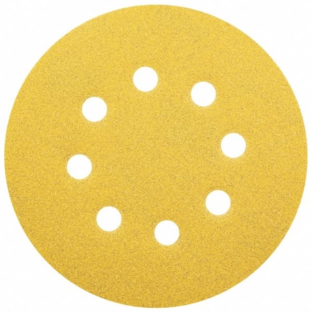 Hook-and-Loop Sanding Disc, 5 in Dia, 6 Hole, Aluminum Oxide, P100 Grit, Coated Type, A296 MPN:66261183917