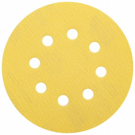 Hook-and-Loop Sanding Disc, 5 in Dia, 6 Hole, Aluminum Oxide, P220 Grit, Coated Type, A296 MPN:66261183934