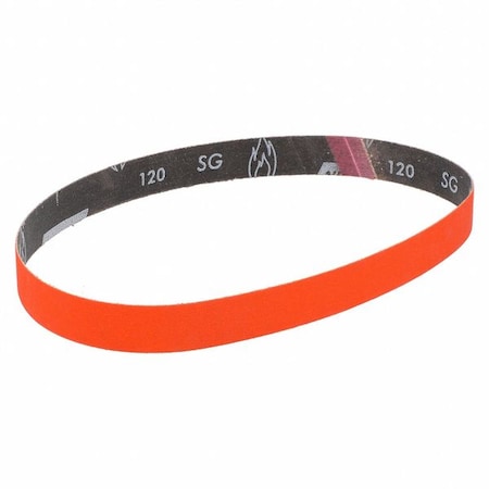 Sanding Belt, Coated, Ceramic, 120 Grit, Medium, Blaze R980P, Blaze MPN:66261193676
