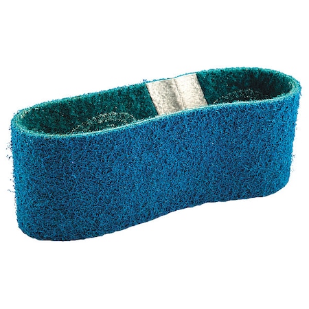 Surface-Conditioning Belt, 3 in W, 18 in L, Non-Woven, Aluminum Oxide, Not Applicable Grit, Blue MPN:66623335135