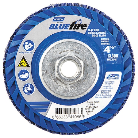 Flap Disc, 13, 300 rpm, 36 Grit, 27-Type, PK2 MPN:66623341086