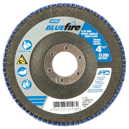 Fiber Disc, 4 1/2 in Dia, 7/8in Arbor, PK2 MPN:66623341108