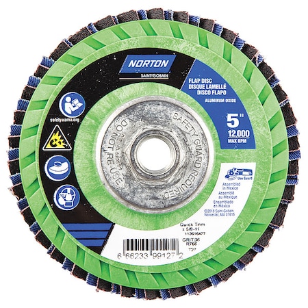 Fiber Disc, 5 in Dia, 5/8in Arbor, P36 Grit MPN:66623399127
