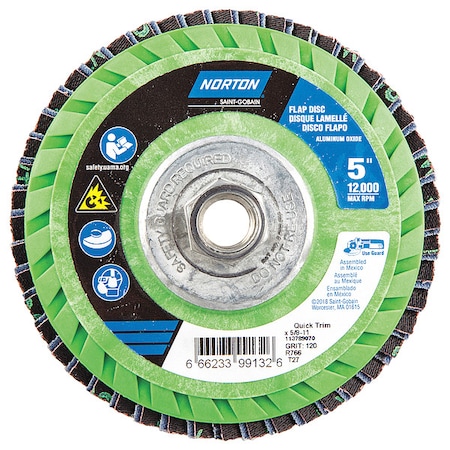 Fiber Disc, 5 in Dia, 5/8in Arbor, P120 G MPN:66623399132